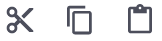 The Cut, copy, and paste cells icon.