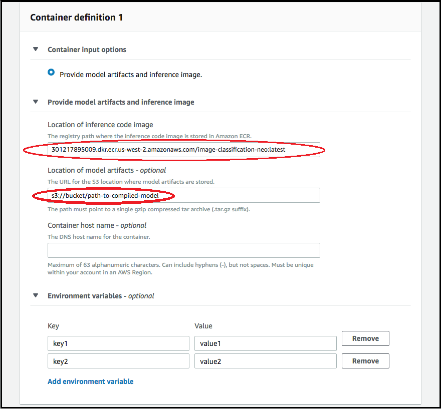 Create Neo model for inference