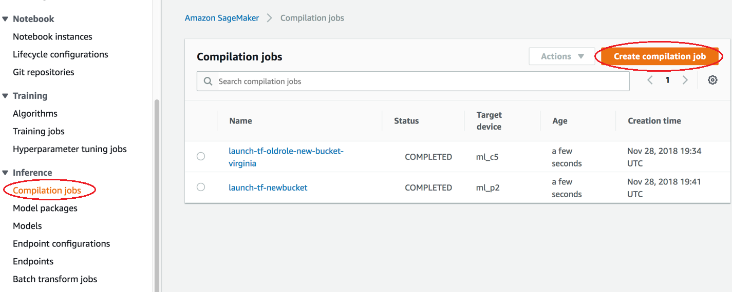 Create a compilation job.