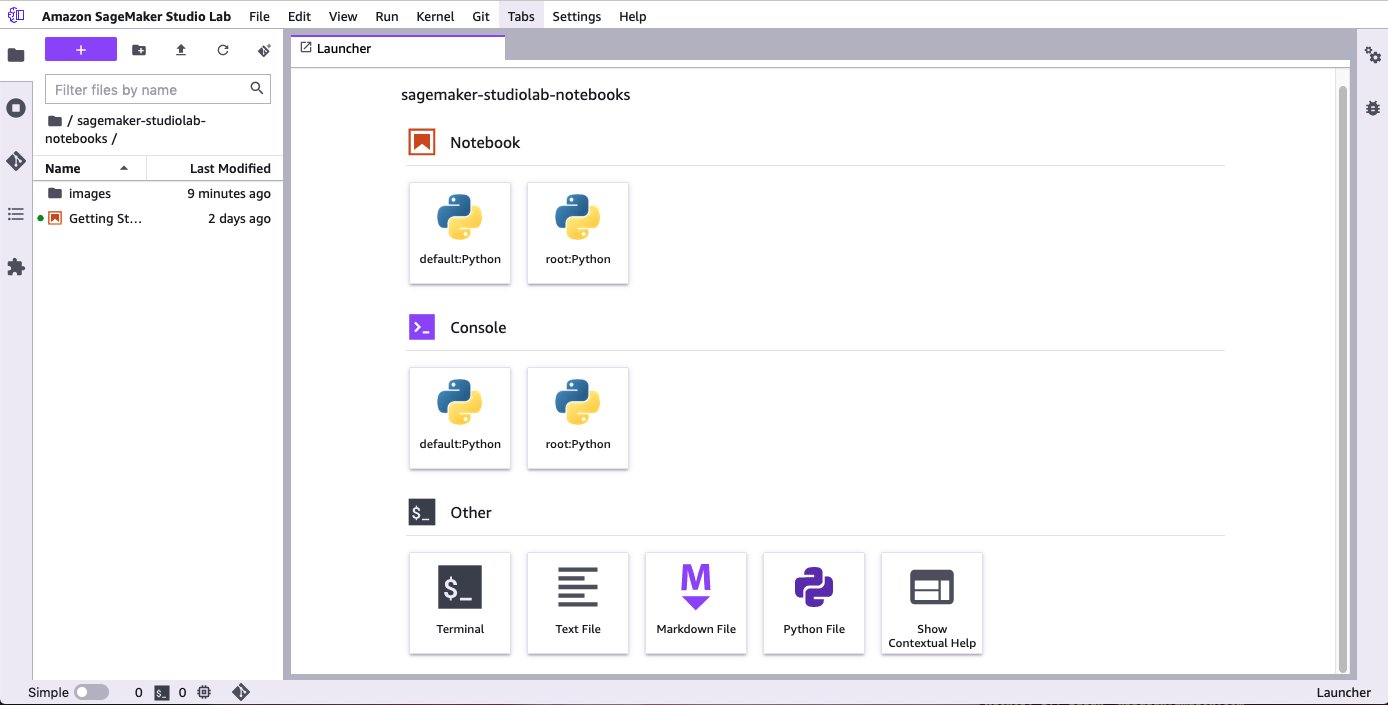 The layout of the project user interface.