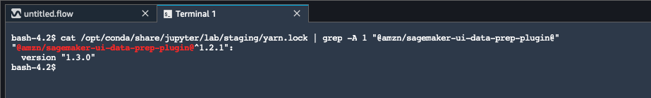 A terminal window opened in Studio Classic with the command from step 6 copied and pasted in.