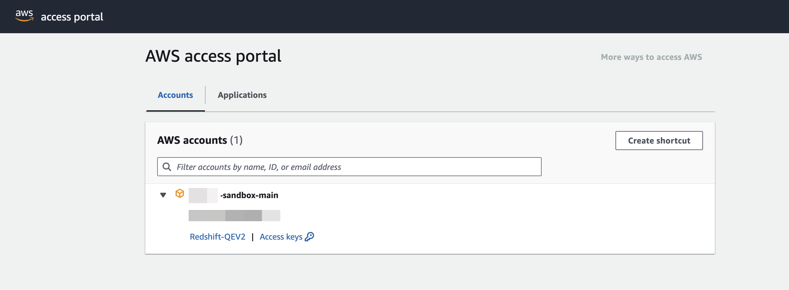Step j, Sign in to AWS access portal.