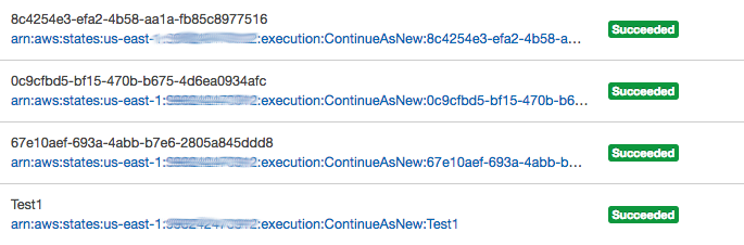 Illustrative screenshot showing all executions have completed.