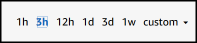 The time period controls on the Application Manager Monitoring tab.