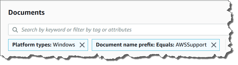 Applying multiple filter options on the SSM Documents page.