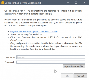 Git credentials for AWS CodeCommit