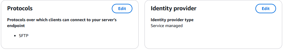 The server details console page for the server, showing the Endpoint details parameter.
